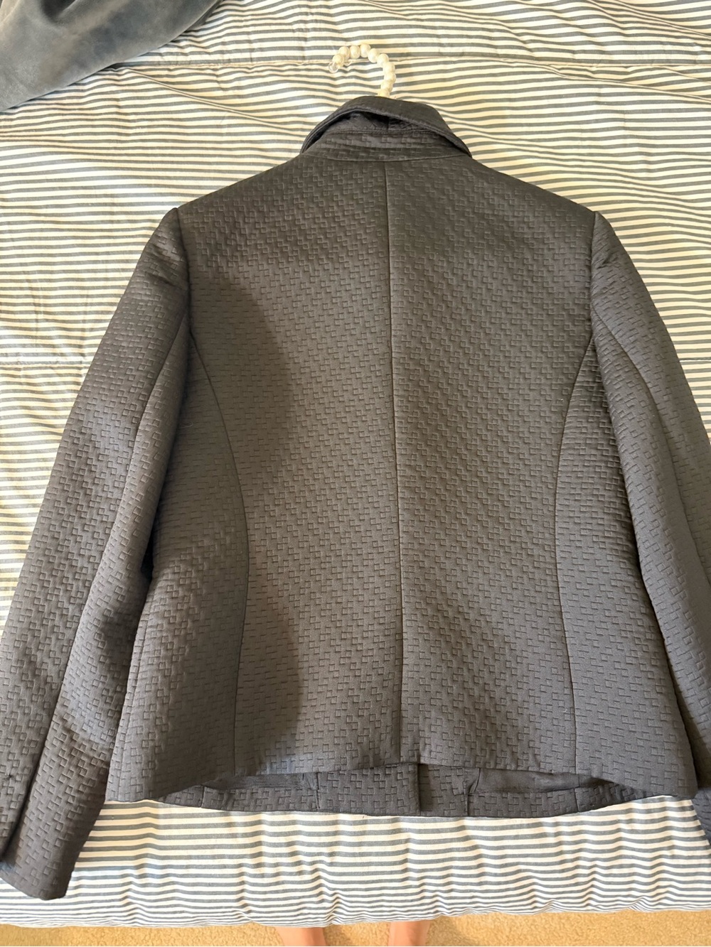 Women's BlackTailored Button-Front Jacket - Picture 3 of 5